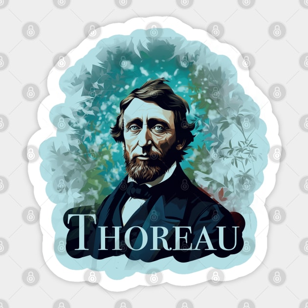 Henry David Thoreau (Light) Sticker by WickedAngel